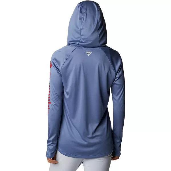 imageColumbia Womens Tidal Tee HoodieBluestoneRed Spark Logo