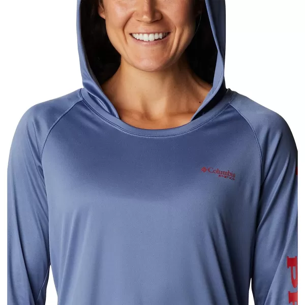 imageColumbia Womens Tidal Tee HoodieBluestoneRed Spark Logo