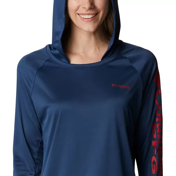 imageColumbia Womens Tidal Tee HoodieCarbonRed Spark Logo