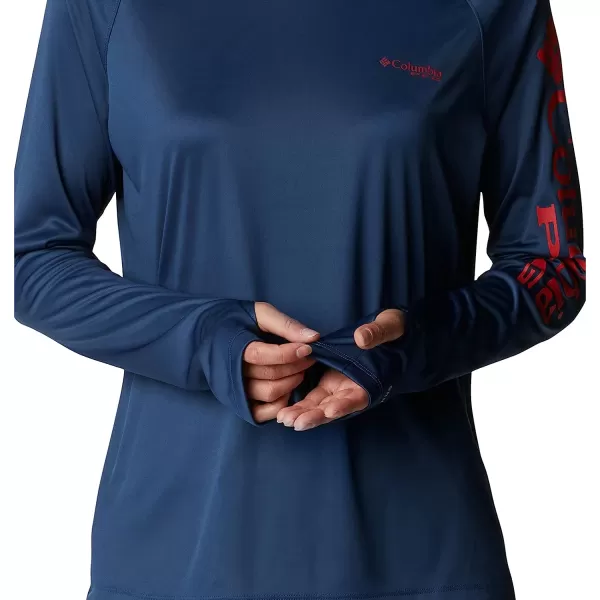 imageColumbia Womens Tidal Tee HoodieCarbonRed Spark Logo
