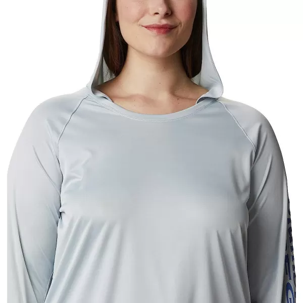 imageColumbia Womens Tidal Tee HoodieCirrus GreyStormy Blue Logo