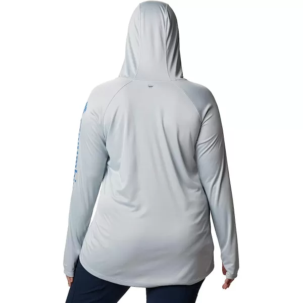imageColumbia Womens Tidal Tee HoodieCirrus GreyStormy Blue Logo