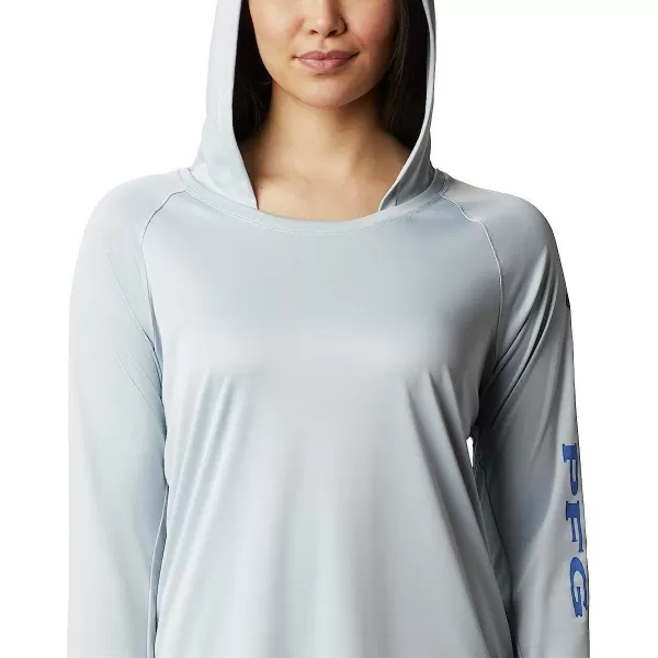 imageColumbia Womens Tidal Tee HoodieCirrus GreyStormy Blue Logo