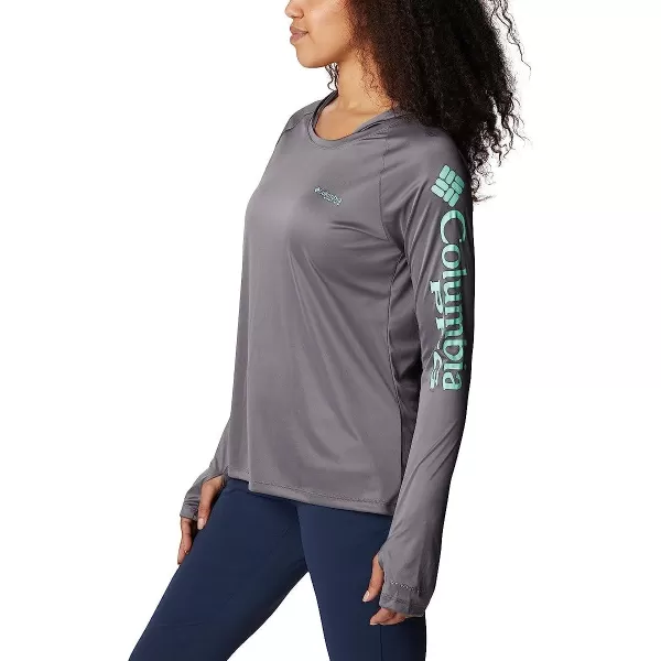 imageColumbia Womens Tidal Tee HoodieCity GreyMint Cay Logo