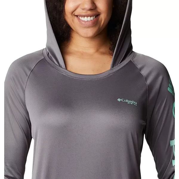 imageColumbia Womens Tidal Tee HoodieCity GreyMint Cay Logo