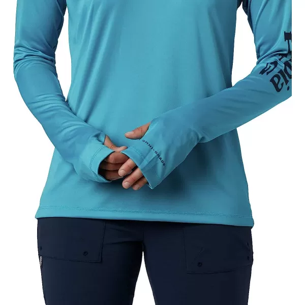 imageColumbia Womens Tidal Tee HoodieClear WaterCollegiate Navy Logo
