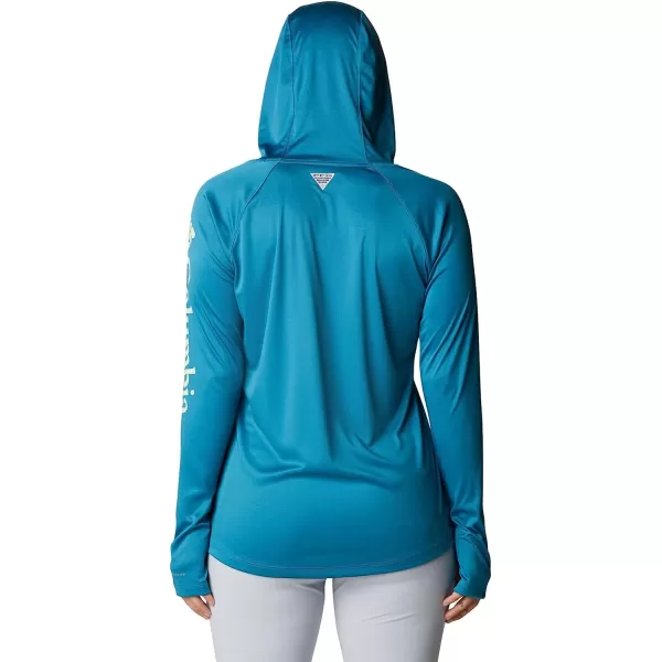 imageColumbia Womens Tidal Tee HoodieDeep MarineLight Lime Logo