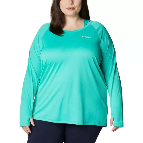 imageColumbia Womens Tidal Tee HoodieElectric TurquoiseWhite Logo