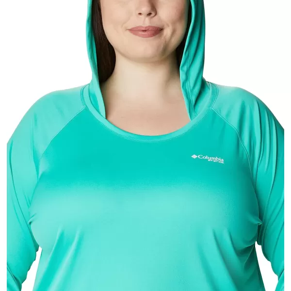 imageColumbia Womens Tidal Tee HoodieElectric TurquoiseWhite Logo