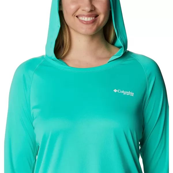 imageColumbia Womens Tidal Tee HoodieElectric TurquoiseWhite Logo