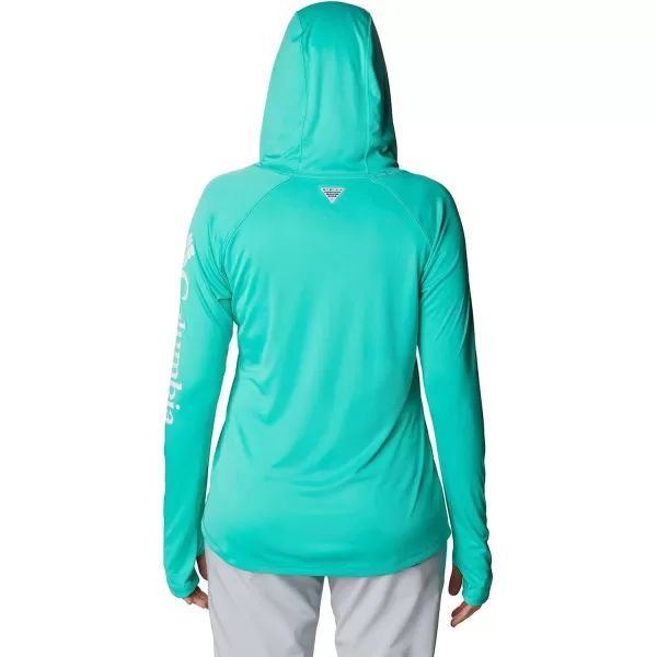 imageColumbia Womens Tidal Tee HoodieElectric TurquoiseWhite Logo
