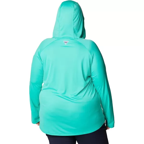 imageColumbia Womens Tidal Tee HoodieElectric TurquoiseWhite Logo