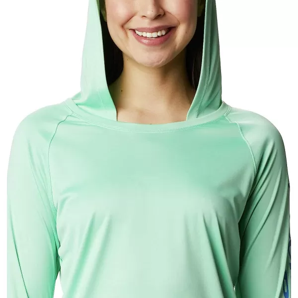 imageColumbia Womens Tidal Tee HoodieKelpStormy Blue Logo