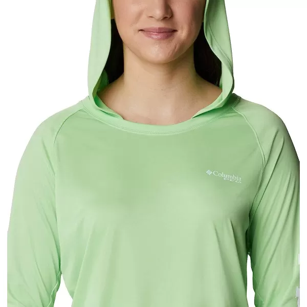 imageColumbia Womens Tidal Tee HoodieLime GlowWhite Logo