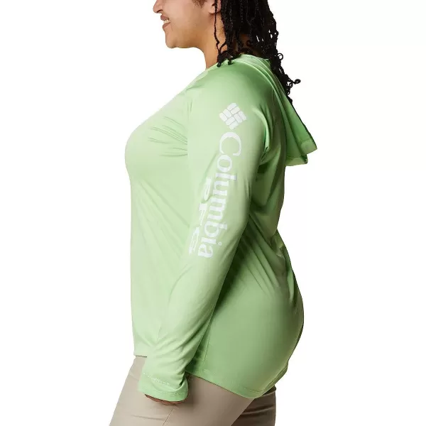 imageColumbia Womens Tidal Tee HoodieLime GlowWhite Logo