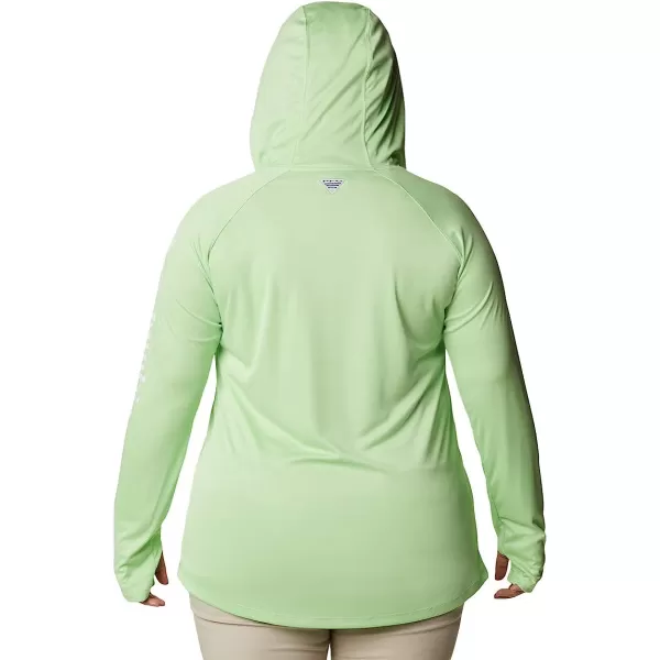 imageColumbia Womens Tidal Tee HoodieLime GlowWhite Logo
