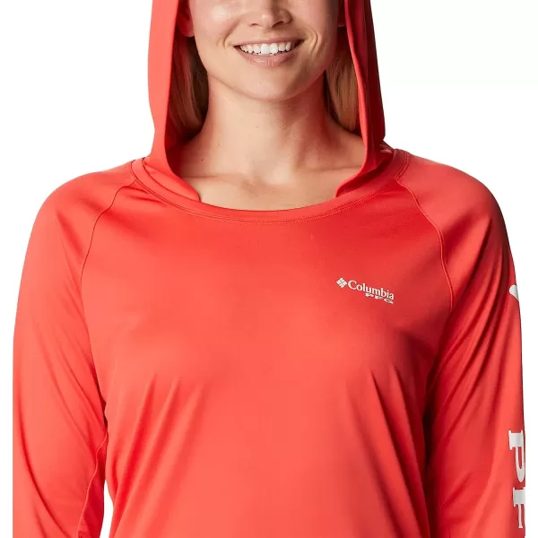imageColumbia Womens Tidal Tee HoodieRed HibiscusWhite Logo