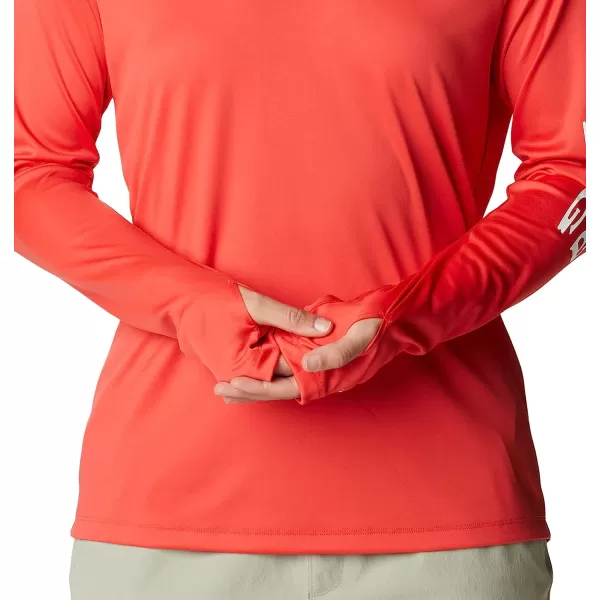 imageColumbia Womens Tidal Tee HoodieRed HibiscusWhite Logo