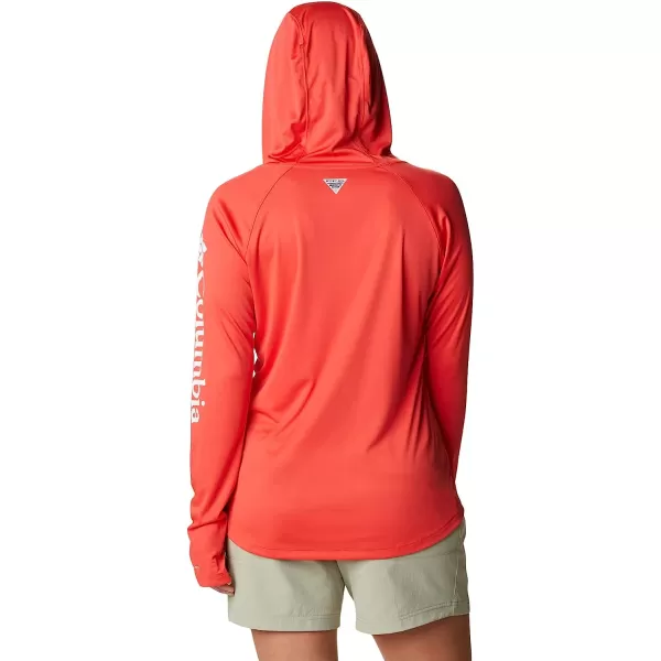 imageColumbia Womens Tidal Tee HoodieRed HibiscusWhite Logo