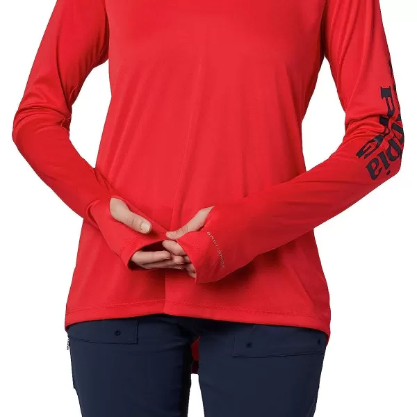 imageColumbia Womens Tidal Tee HoodieRed LilyCollegiate Navy Logo