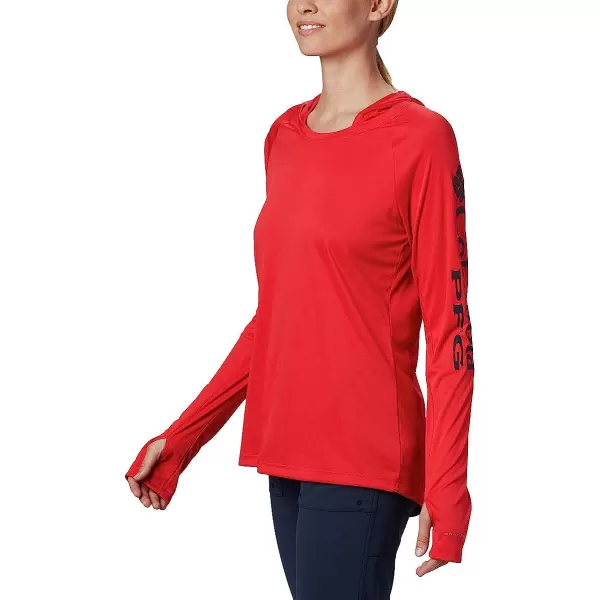 imageColumbia Womens Tidal Tee HoodieRed LilyCollegiate Navy Logo