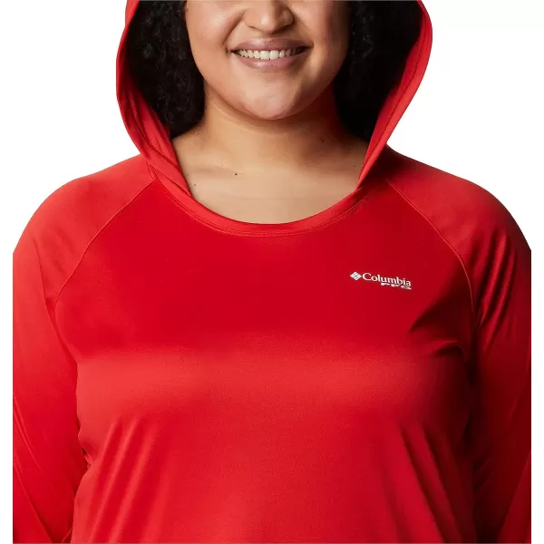 imageColumbia Womens Tidal Tee HoodieRed SparkWhite Logo