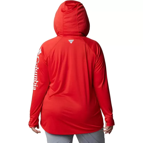 imageColumbia Womens Tidal Tee HoodieRed SparkWhite Logo
