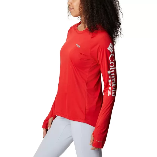 imageColumbia Womens Tidal Tee HoodieRed SparkWhite Logo