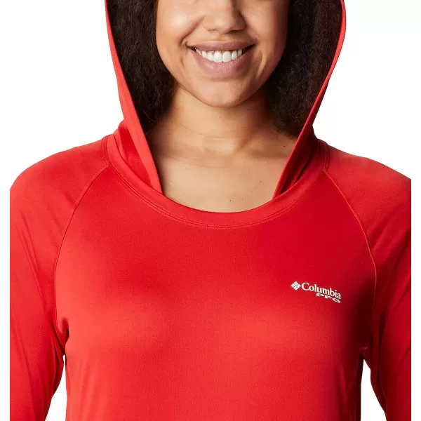 imageColumbia Womens Tidal Tee HoodieRed SparkWhite Logo