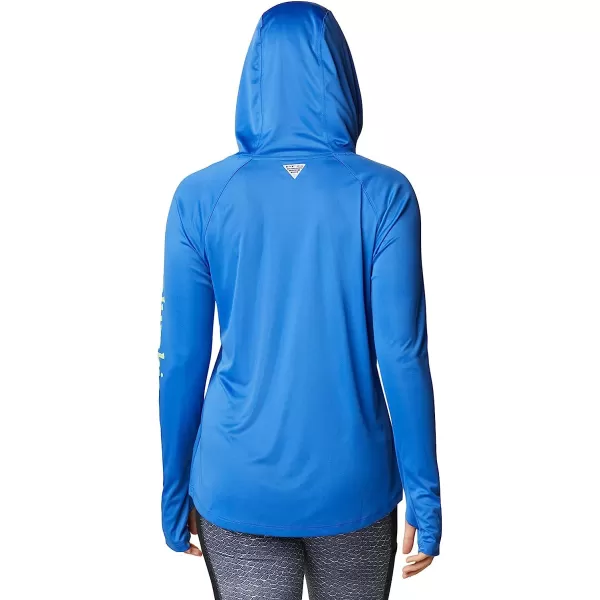 imageColumbia Womens Tidal Tee HoodieVivid BlueLime Glow