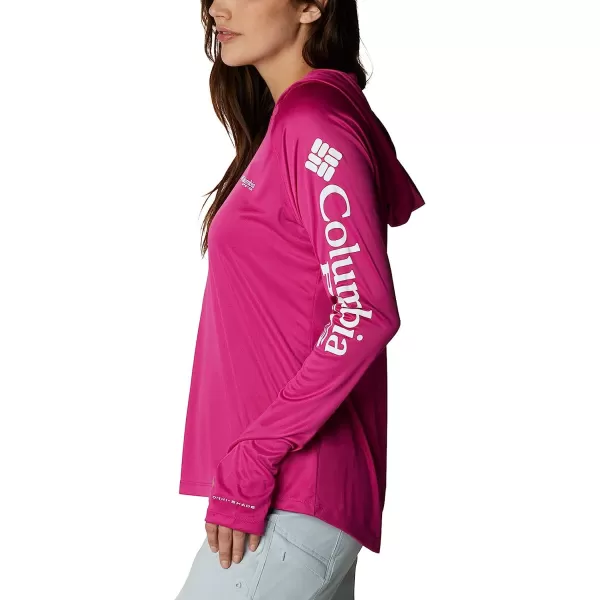 imageColumbia Womens Tidal Tee HoodieWild FuchsiaWhite Logo
