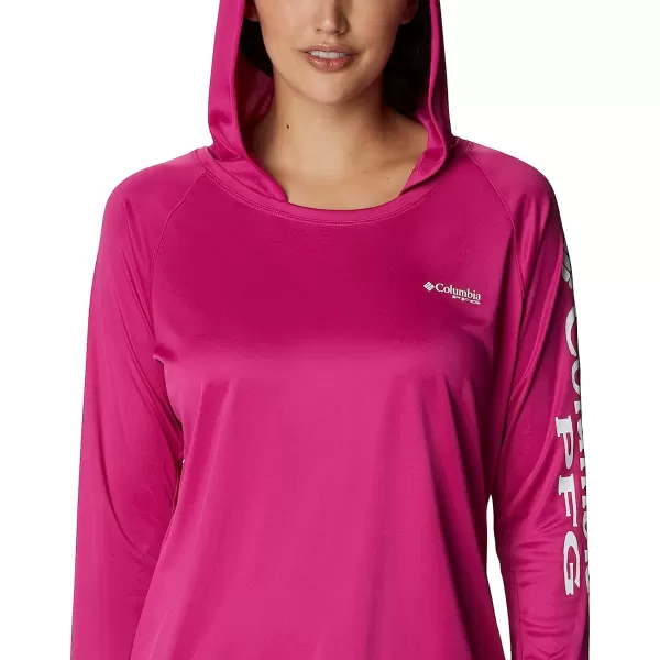 imageColumbia Womens Tidal Tee HoodieWild FuchsiaWhite Logo