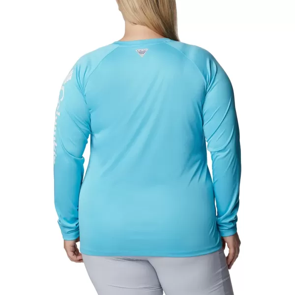 imageColumbia Womens Tidal Tee Ii Long SleeveAtoll HeatherWhite Logo