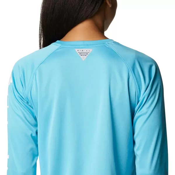 imageColumbia Womens Tidal Tee Ii Long SleeveAtoll HeatherWhite Logo