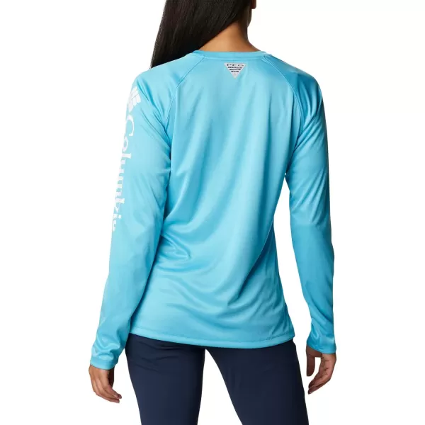 imageColumbia Womens Tidal Tee Ii Long SleeveAtoll HeatherWhite Logo