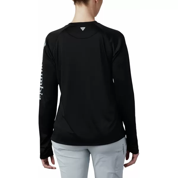 imageColumbia Womens Tidal Tee Ii Long SleeveBlack Cirrus Grey Logo