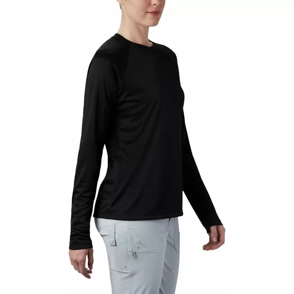 imageColumbia Womens Tidal Tee Ii Long SleeveBlack Cirrus Grey Logo