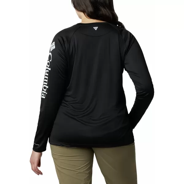 imageColumbia Womens Tidal Tee Ii Long SleeveBlack Cirrus Grey Logo