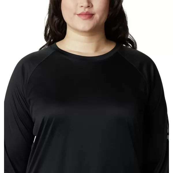 imageColumbia Womens Tidal Tee Ii Long SleeveBlack Cirrus Grey Logo
