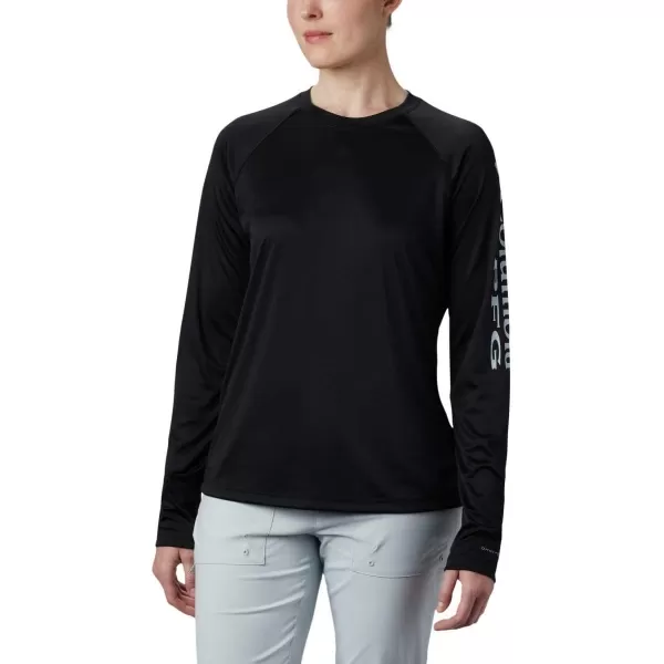 imageColumbia Womens Tidal Tee Ii Long SleeveBlack Cirrus Grey Logo