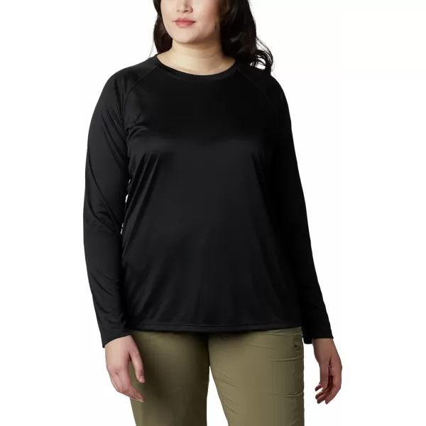 imageColumbia Womens Tidal Tee Ii Long SleeveBlack Cirrus Grey Logo