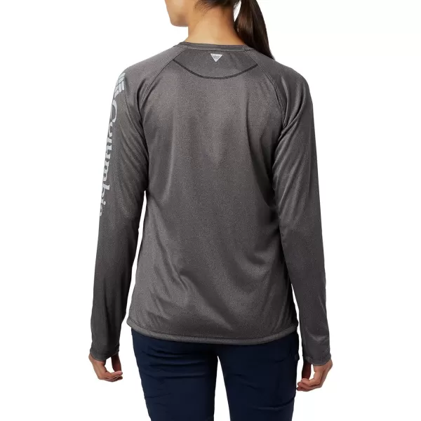imageColumbia Womens Tidal Tee Ii Long SleeveBlack HeatherCirrus Grey Logo