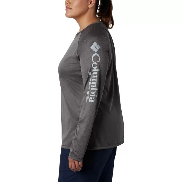 imageColumbia Womens Tidal Tee Ii Long SleeveBlack HeatherCirrus Grey Logo