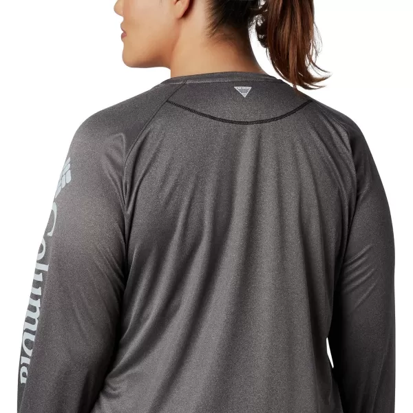 imageColumbia Womens Tidal Tee Ii Long SleeveBlack HeatherCirrus Grey Logo