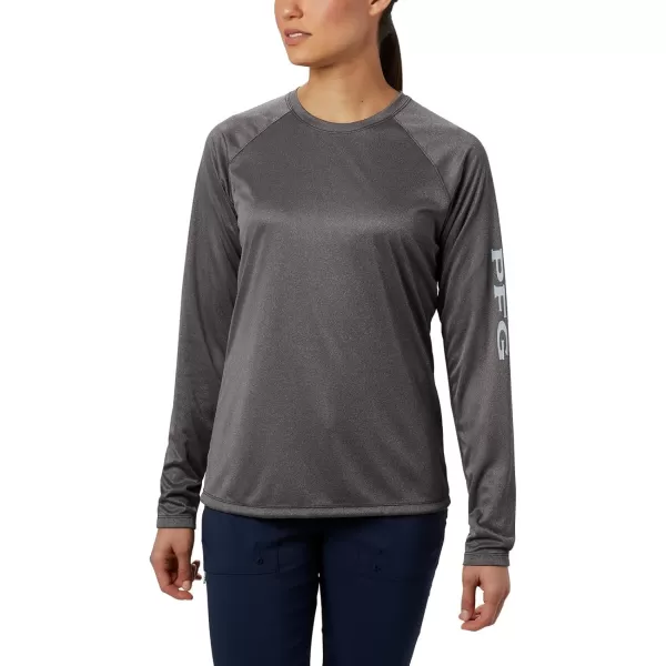 imageColumbia Womens Tidal Tee Ii Long SleeveBlack HeatherCirrus Grey Logo