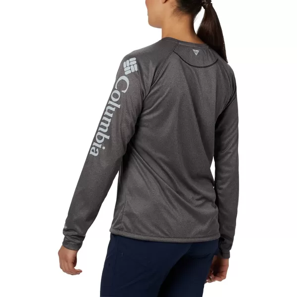 imageColumbia Womens Tidal Tee Ii Long SleeveBlack HeatherCirrus Grey Logo