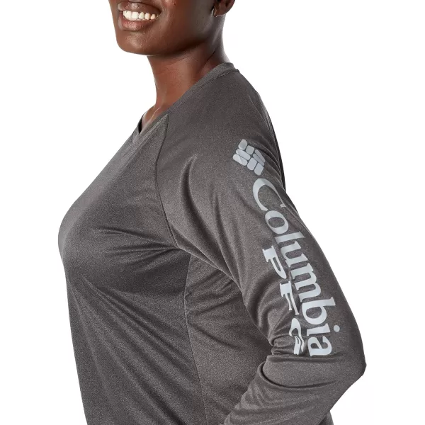 imageColumbia Womens Tidal Tee Ii Long SleeveBlack HeatherCirrus Grey Logo