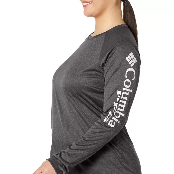 imageColumbia Womens Tidal Tee Ii Long SleeveBlack HeatherCirrus Grey Logo