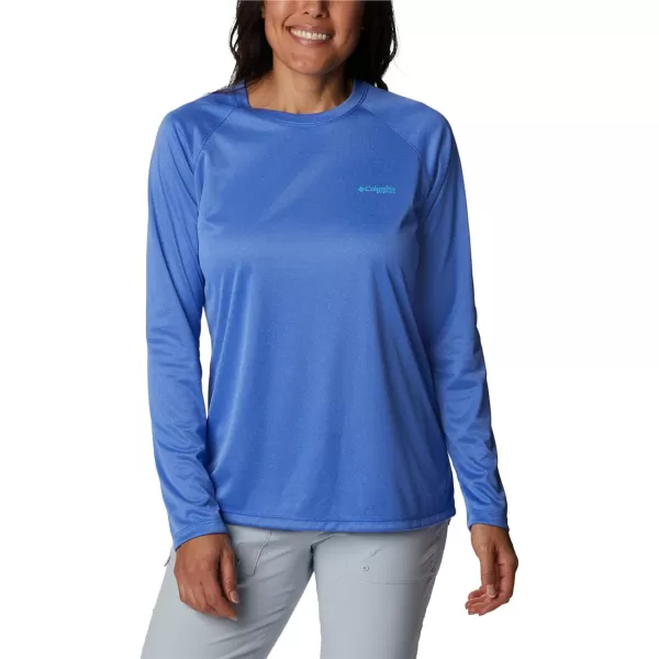 imageColumbia Womens Tidal Tee Ii Long SleeveBlue Macaw HeatherAtoll Logo
