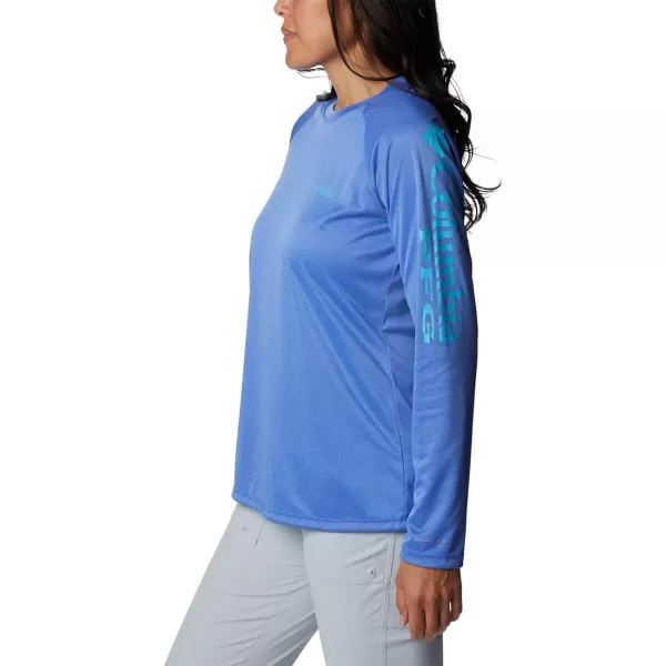 imageColumbia Womens Tidal Tee Ii Long SleeveBlue Macaw HeatherAtoll Logo